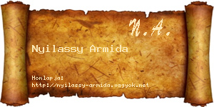 Nyilassy Armida névjegykártya